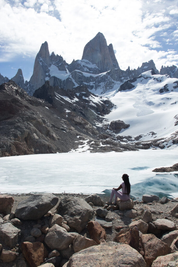 Woman at Laguna de los Tres